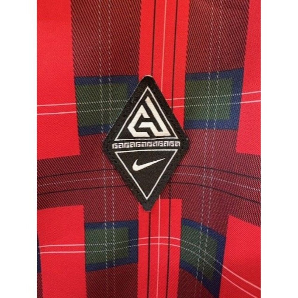 Nike Giannis Coming to America Red Plaid Full Zip Track Jacket Size M CW4755-657 - Picture 4 of 5